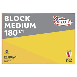 Block Medium 180 1/4 20 Hojas 180 gr Artel