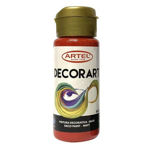 Pintura Decorativa Rojo Bermellón Nº88 60ml Artel