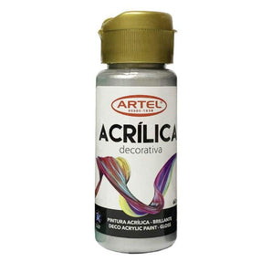 Pintura Acrílica Deco Metalica Gris Nº996 60ml Artel