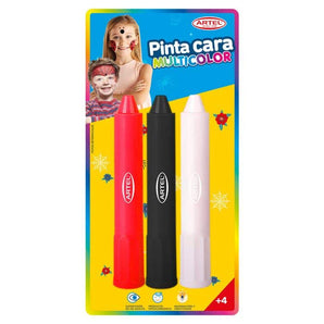 Pinta Carita 3 Lapices Rj Bl Ng Artel