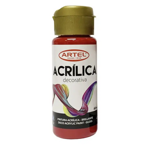 Pintura Decorativa Metálico Rojo Nº131 60ml Artel