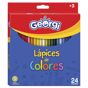 Caja Lapices Colores Georgi 24u