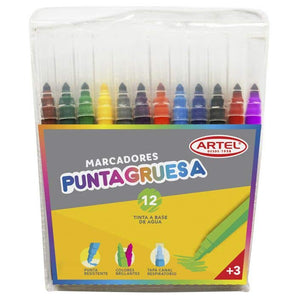 Caja Lapices Scripto Artel 12u Punta Gruesa