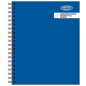 Cuaderno Universitario Liso Cuadriculado 5mm 100 Hojas Artel