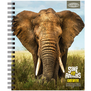 Cuaderno Universitario Artel Animales Cool 7Mm 111 Hojas