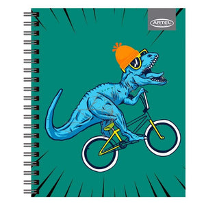 Cuaderno Universitario Artel Dinosahurios 7Mm 107 Hojas