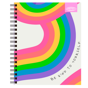 Cuaderno Universitario Artel Arcoiris Fluor 7Mm 100 Hojas