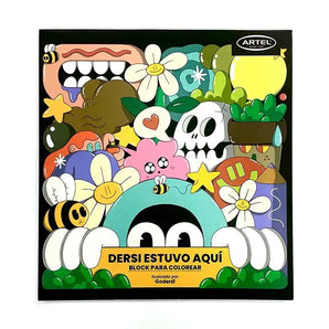 Block Para Colorear Dersi Estuvo Aquí Ilustrado por Godersi