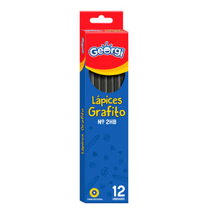 Caja Lapices Grafito Sin Goma Georgi 12u