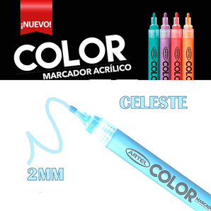 Marcador Acrilico 1Mm Celeste Artel
