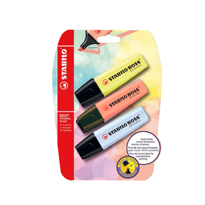 Set 3  Destacadores Stabilo Boss Colores Pastel