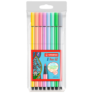 Set 6 Marcadores Stabilo Pen 68 Colores Pastel