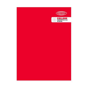 Cuaderno College Cuadriculado 5 mm 80 hojas Artel