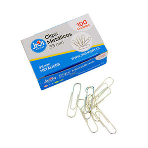 Clip 33 mm Colores 100 Unidad (10-500)