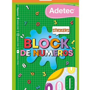 Block de Números Adhesivo para Ayuda Escolar Adetec