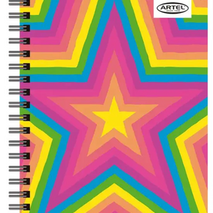 Cuaderno Book 120 Hojas Arcoíris Fluor Artel
