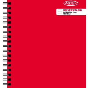 Cuaderno Universitario Liso Cuadriculado 5mm 100 Hojas Artel