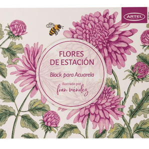 Block para Acuarela Flores de Estación - Ilustrado por Fran Méndez