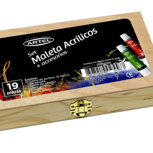 Set Maleta de Acrílicos + Accesorios Artel