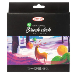 Set 12 Marcadores Brush Click Artel