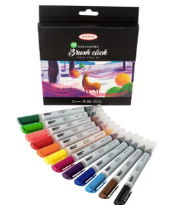 Set 12 Marcadores Brush Click Artel