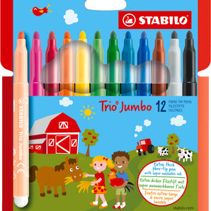 Caja 12 Marcadores Trio Jumbo Stabilo Wal