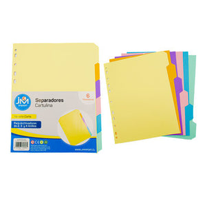 Separado Cartulina Carta X 6 Jm