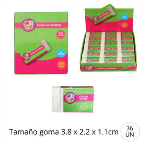 Goma de Borrar Escolar Chica