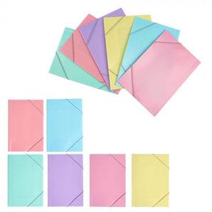 Carpeta Plástica con Elástico Pastel