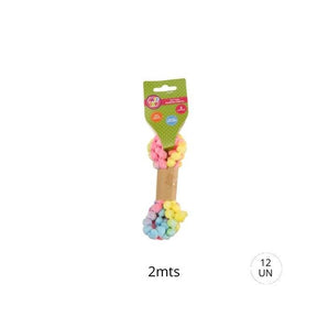 Set Tira Pompon Pastel