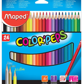 Caja Lapices Colores Largos Maped 24u
