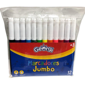 Caja Marcadores Colores Georgi Jumbo 12u