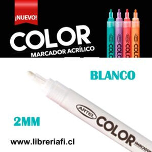 Marcador Acrilico 1Mm Blanco Artel