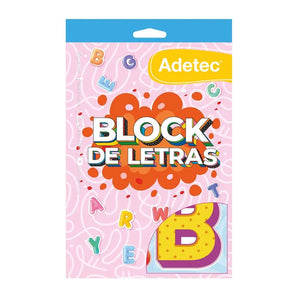 Block de Letras Adhesivo para Ayuda Escolar Adetec