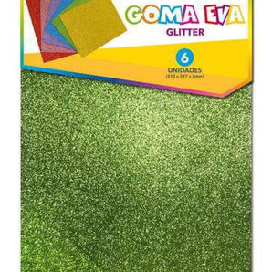 Sobre Goma Eva Glitter 6 Colores A4 Artel