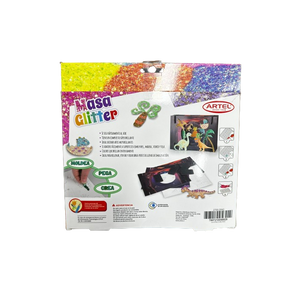 Set Masa Glitter Dinosaurios 3D Artel