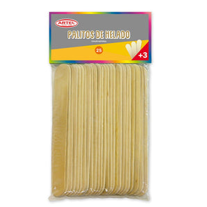 Palos De Helados Grande 25 pcs Natural
