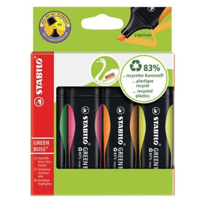 Set 4 Destacadores Stabilo Boss Colección Green