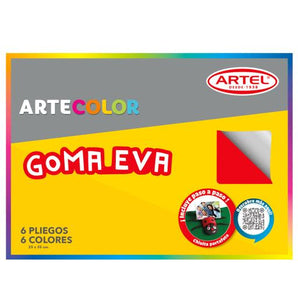 Sobre Goma Eva 6 Pliegos Colores Artel