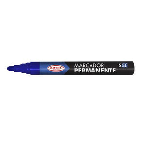 Plumon Permanente Punta Redonda Azul Artel