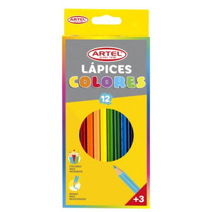 Caja Lapices Colores Largos Artel 12u