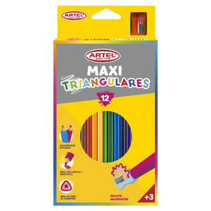 Caja Lápices 12 Colores Maxi 5mm Artel (Jumbo)
