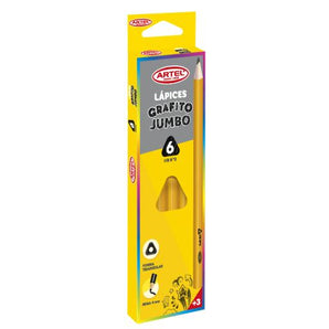 Caja Lapices Grafito Triangular Artel Jumbo 6u