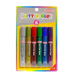 Glitter Glue 6 Colores Tubo 13gr Artel