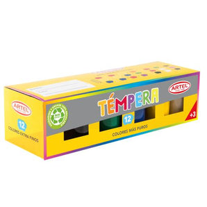 Tempera 12 Colores 15ml Artel