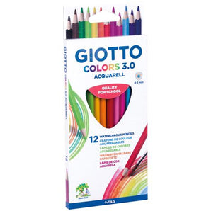 Caja Lápices 12 Colores Acuareable 3mm Giotto