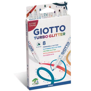 Caja 8 Lápices Scripto Colores Glitter Turbo Giotto