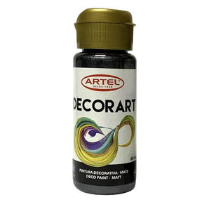 Pintura Decorativa Metálico Negro Nº128 60ml Artel