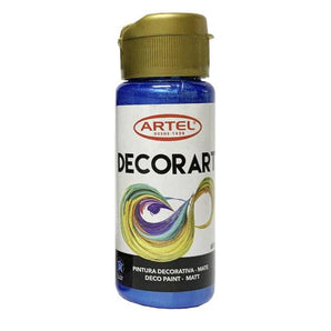 Pintura Decorativa Metálico Azul Nº129 60ml Artel