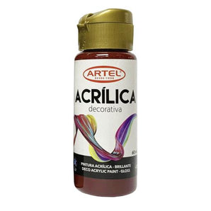 Pintura Acrílica Deco Rojo Oscuro Nº801 60ml Artel